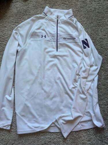 Northwestern Lacrosse White Large Women's Under Armour 1/4 Zip