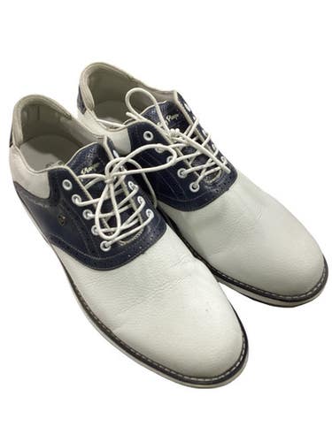 Used Goating Player Ask Echo Mens Golf Shoes White And Navy Blue Senior 13 11347-s000270823