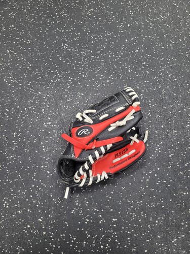 Used Rawlings Pl91sb Bb Sb Glove Rh Throw Black And Red 9" 11849-s000040809