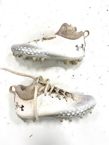 Used Under Armour Lax Cleats Boys White Junior 05.5 11860-s000310469