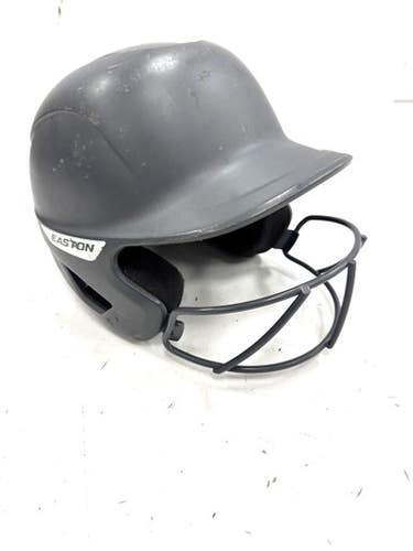 Used Easton 6 5 8 - 7 1 4 Batting Helmet W Mask Grey One Size 11860-s000310046