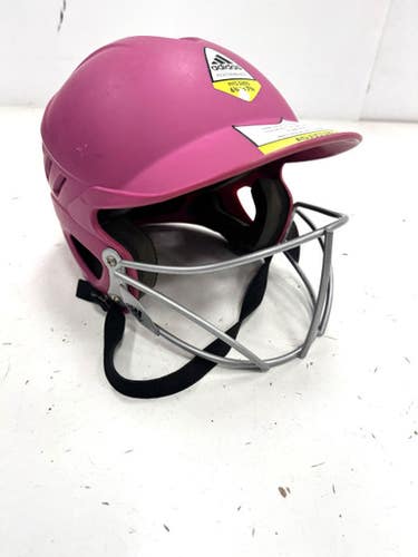 Used Adidas 6 3 4 - 7 3 8 Batting Helmet W Mask Pink One Size 11860-s000310131