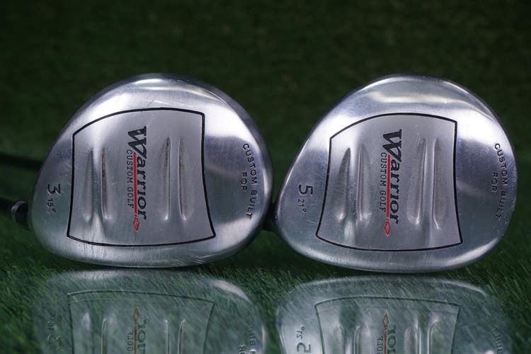 Warrior Custom Golf Woods Set 3 Wood + 5 Wood W/ Warrior Regular  Shafts ~ NICE!
