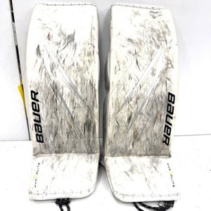 Used Bauer Hyperlite 2 Goalie Leg Pads Senior White 35" 11860-s000309896