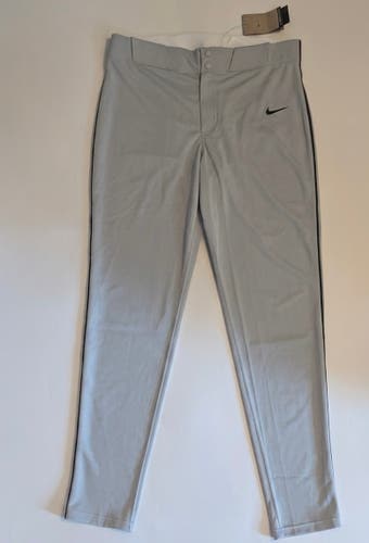 Gray Men's Large Adult Nike Game Pants (New) Nike Vapor Select Men's Piped Baseball Pants FZ1373-012