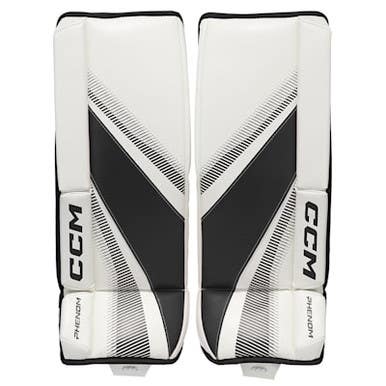 New Ccm Phenom Youth 22" Wht Blk Leg Pads 11860-ccmgpphnmyt22wtbk