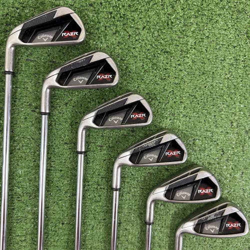 READ Callaway Razr X NG Iron Set 4-9 Uniflex Steel Left Handed