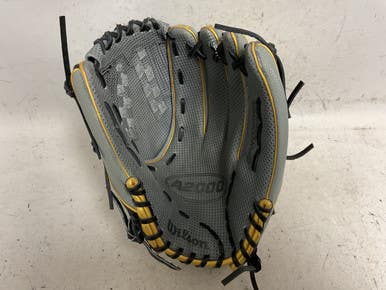 Used Wilson A2000 V125 Rh Throw Fastpitch Gloves Grey 12 1 2" 11855-s000205411