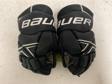 Used Bauer Ms-1 Youth Gloves Black And Carolina Blue 9" 11855-s000205368