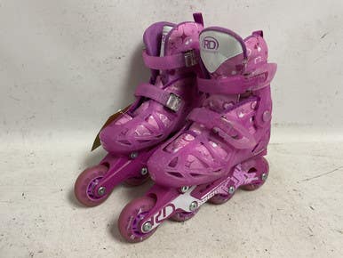 Used Rollerderby Inline Skates Adj 12-1 Junior Rec Fitness Skates Pink Adjustable 11855-s000205310