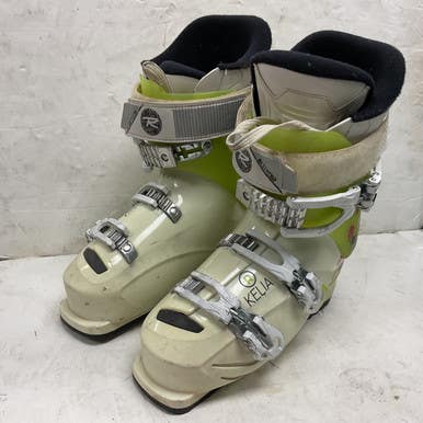 Used Rossignol Kelia Womens Dh Ski Boot Lime And White 255 Mp - M07.5 - W08.5 11855-s000205206