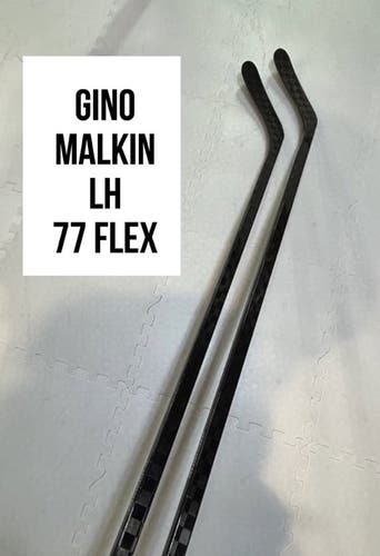 Senior(2x)Left CT: Gino Malkin 77 Flex ProBlackStock™ Unbranded Pro Stock Hockey Sticks