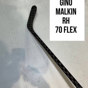 Senior(1x)Right CT: Gino Malkin 70 Flex ProBlackStock™ Unbranded Pro Stock Hockey Sticks