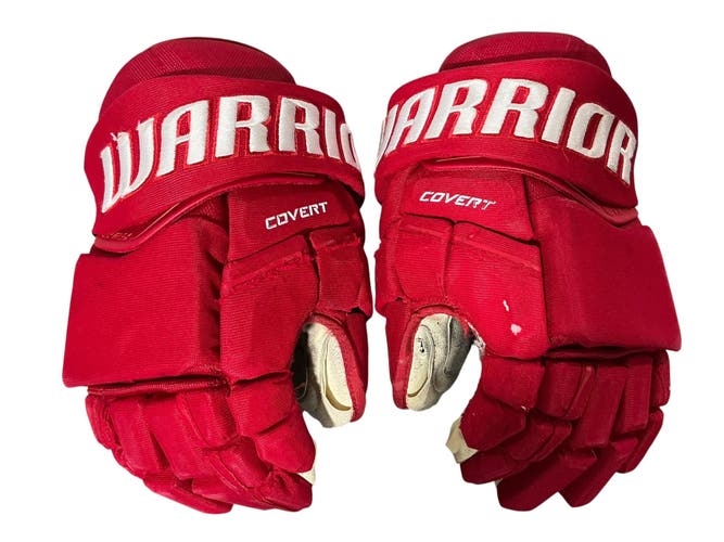 Warrior Covert Pro Allen Americans Pro Stock Hockey Gloves 13” Red (Used) 9067
