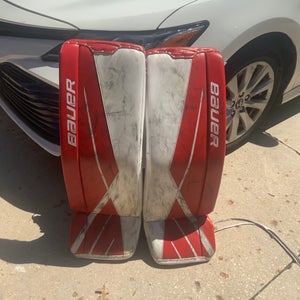 Large Bauer Supreme 3S Goalie Leg Pads Pro Stock (Used)