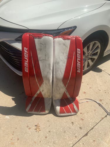 Large Bauer Supreme 3S Goalie Leg Pads Pro Stock (Used)