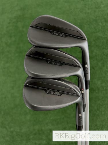 Ping s159 Midnight Black 3 Wedge Set (50, 56, & 60 Degrees)
