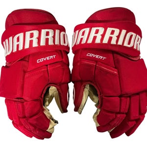 Warrior Covert Pro Allen Americans Pro Stock Hockey Gloves 15” Red (Used) 9007