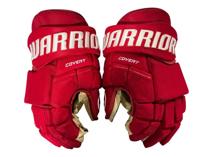 Warrior Covert Pro Allen Americans Pro Stock Hockey Gloves 15” Red (Used) 9007