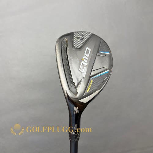 Left-Handed 3 Hybrid- Taylormade Qi10 Rescue / HZRDUS, X Stiff (2083)