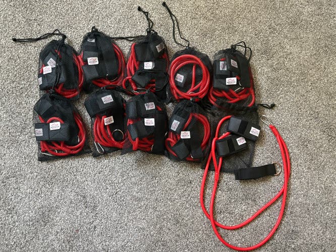 New J bands style for pitcher warm up lot of 10 Red Rock Baseball Resistance Bands