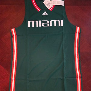 Miami Hurricanes adidas Primegreen Basketball Game Jersey - Team Issued - Sz XL