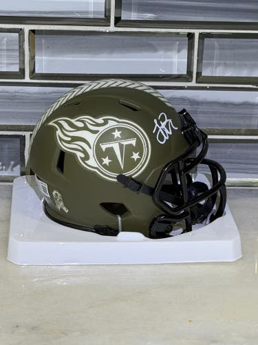 LenDale White Signed Tennessee Titans Mini Helmet Beckett Witness COA Auto NFL