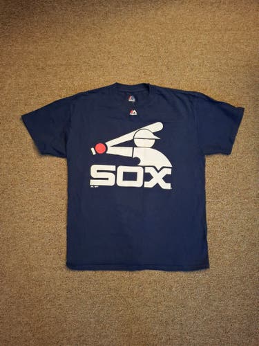 Chicago White Sox Retro Logo 1983 Mens Navy T-Shirt Large