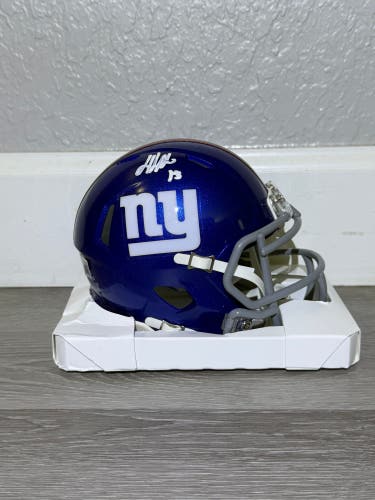 Jalin Hyatt Signed New York Giants Mini Helmet Beckett Witness COA Auto #13