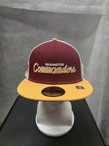 NWS Washington Commanders Script Mesh Back 59fifty 7 1/4 NFL