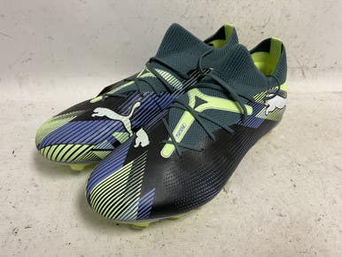 Used Puma Future 7 Pro 107931-03 Soccer Cleats Royal Blue And Lime Green Senior 9.5 11855-s000205021