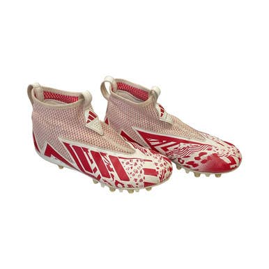 Used, Adidas Freak Jr Fb Cleats, Red And White, Junior 05 11859-s000031567