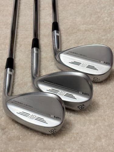 3 Titleist Vokey SM9 wedges (50°, 56°, 60°) - Excellent Condition