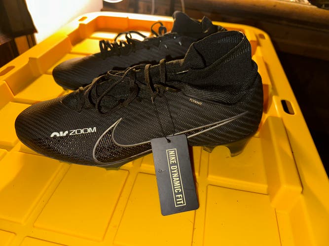 Black Unisex Size M 12.0 (W 13.0) Nike Air Zoom T90 Supremacy Cleats (New)