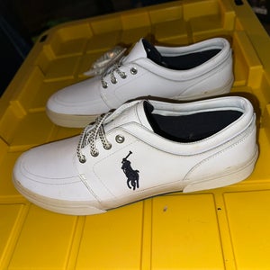 White Unisex Size M 12.0 (W 13.0) Adult Polo Shoes (New)
