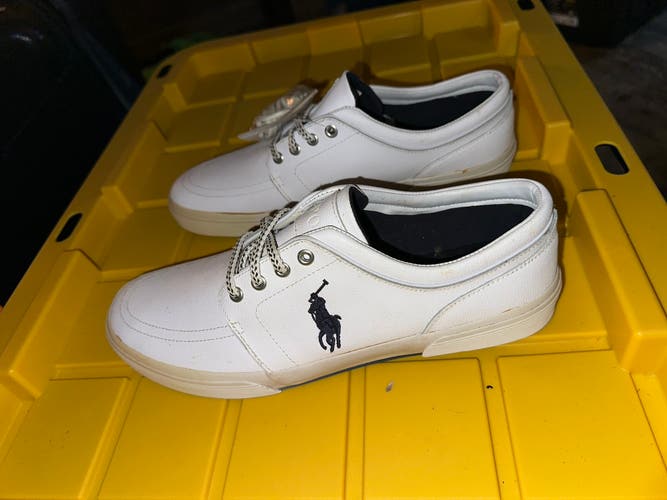 White Unisex Size M 12.0 (W 13.0) Adult Polo Shoes (New)