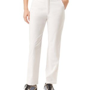 Bass Outdoor Anywhere Chino Pants Women 2 White Canvas Stretch Flat Front FTS359