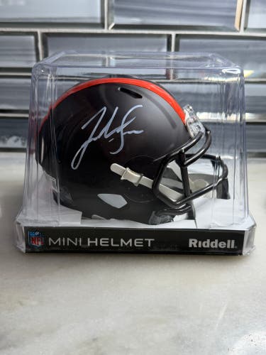 Josh Gordon Signed Mini Helmet Cleveland Browns Riddell Beckett Witness COA Auto