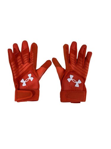 Used Under Armour Bb Sb Batting Gloves Red Youth 11347-s000270885