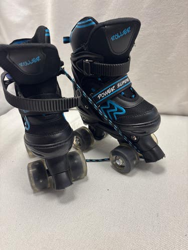 Used Power Superb Junior Roller Quad Skates Black Adjustable 11490-s000274334