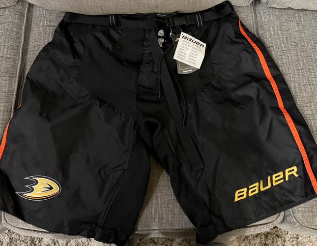 Anaheim Ducks Black XL Bauer Team Pant Shell Pro Stock (New)