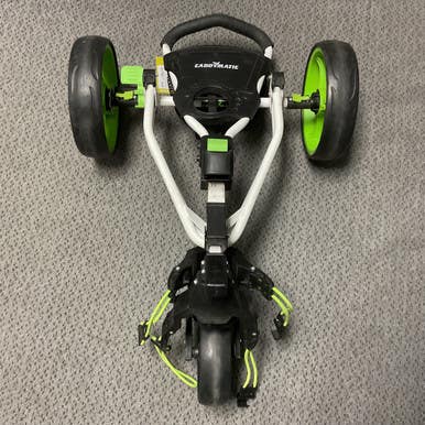 Used Caddymatic Push Cart Golf Cart White And Green 3 Wheel 11855-s000205536
