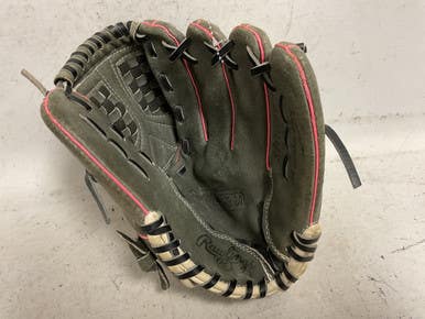 Used Rawlings Storm St1100fp Rh Throw Fastpitch Gloves Grey 11" 11855-s000205532