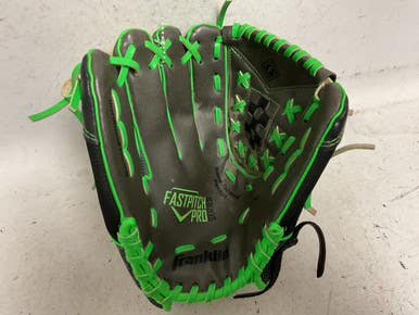 Used Franklin 22317 Lh Throw Fastpitch Gloves Black And Green 11" 11855-s000205529