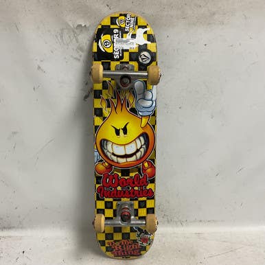 Used World Industries Flame Boy Complete Skateboard Yellow 7 1 2" 11855-s000205526