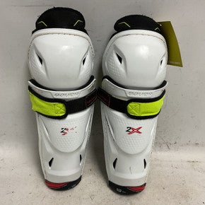 Used Bauer Vapor 2x Junior Shin Guards White Black Red 11" 11855-s000205509
