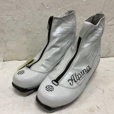 Used Alpina 5530-1k Womens Nnn Xc Ski Boots White W 06.5-07 Jr 4.5-05 11855-s000205444