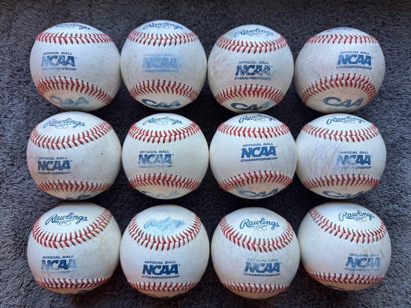 12 Rawlings NCAA Baseballs CAA Official Game Balls - B+ Grade