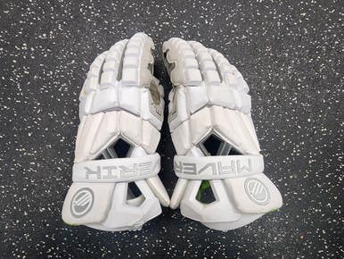 Used Maverik Max Lacrosse Gloves Mens White 13" 11849-s000040725