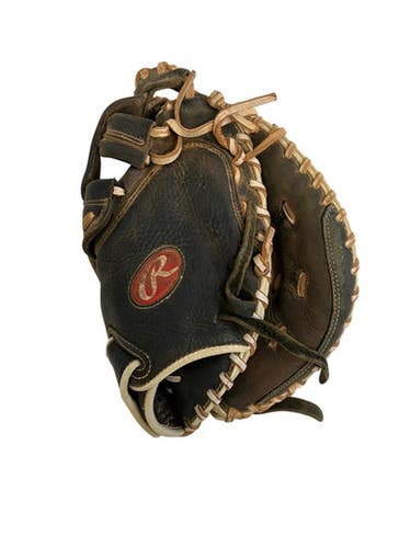 Used Rawlings Storm 32.5" Rh Throw Fastpich Catchers Black Mitt 11692-s000152405